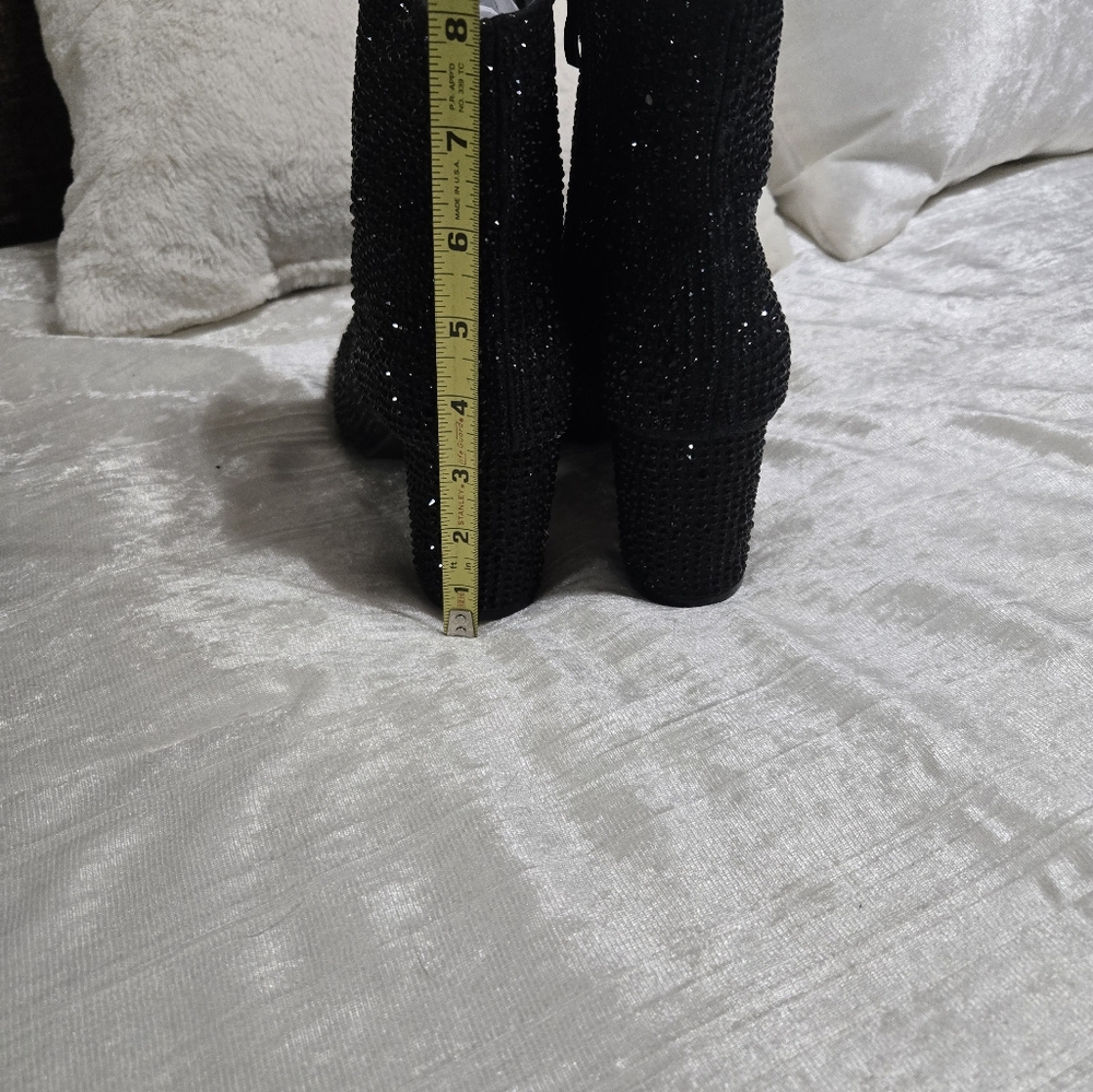 Sparkly Black Ankle Boots  NWOT..never worn! - Picture 4 of 5